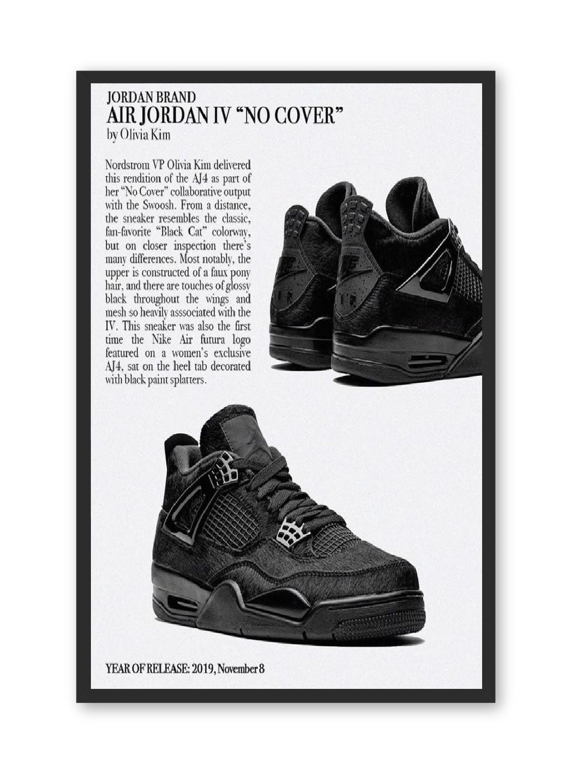 Air Jordan 4 Retro 'No Cover' by Olivia Kim