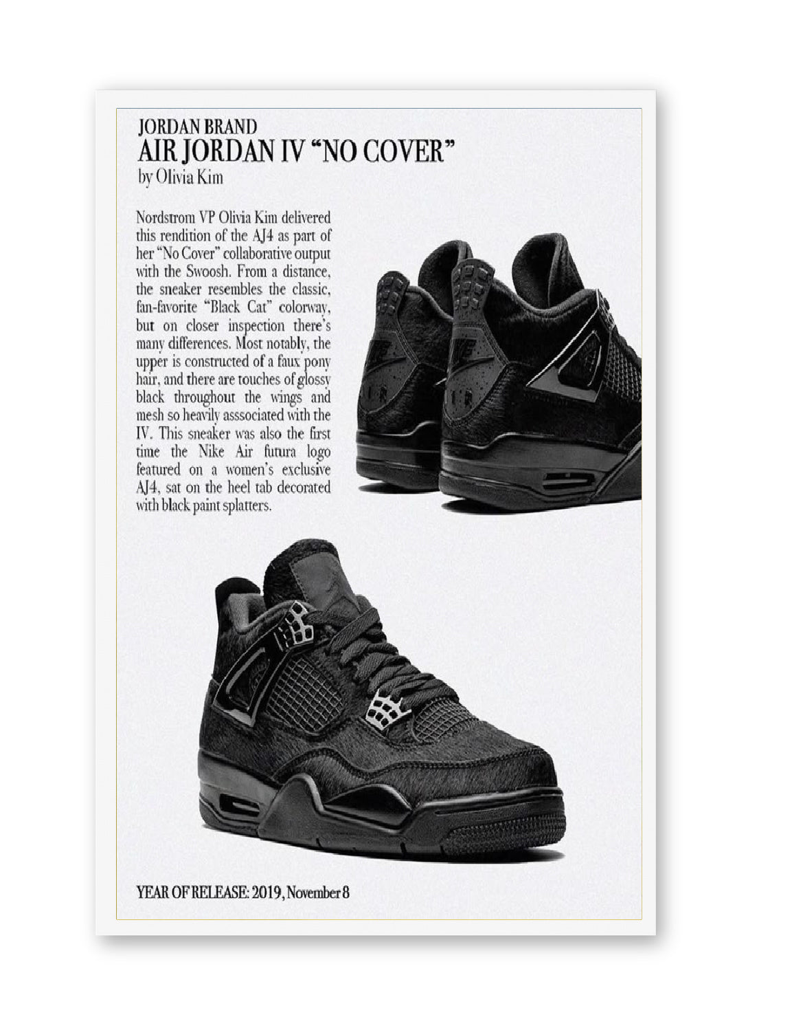 Air Jordan 4 Retro 'No Cover' by Olivia Kim